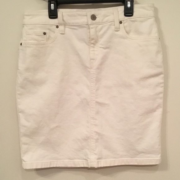 L.L. Bean Dresses & Skirts - L.L. Bean White Denim Skirt